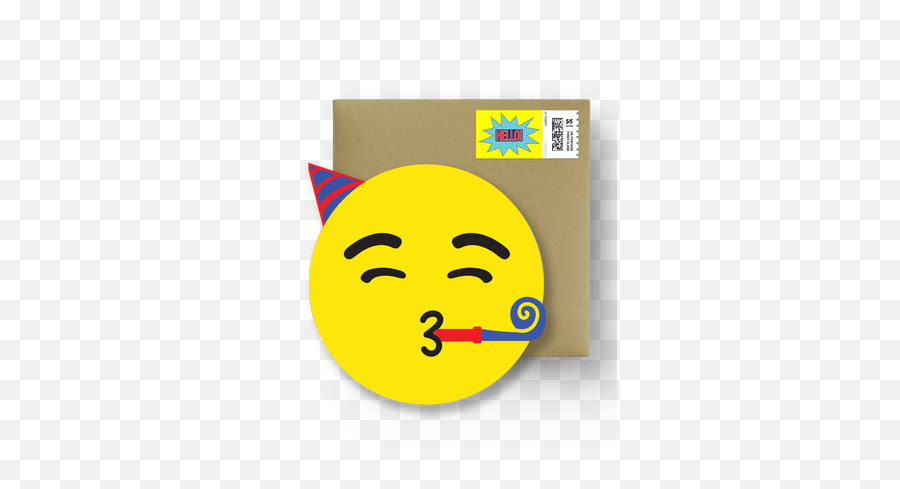 Emoji Cut - Happy,Square Cool Emoticon