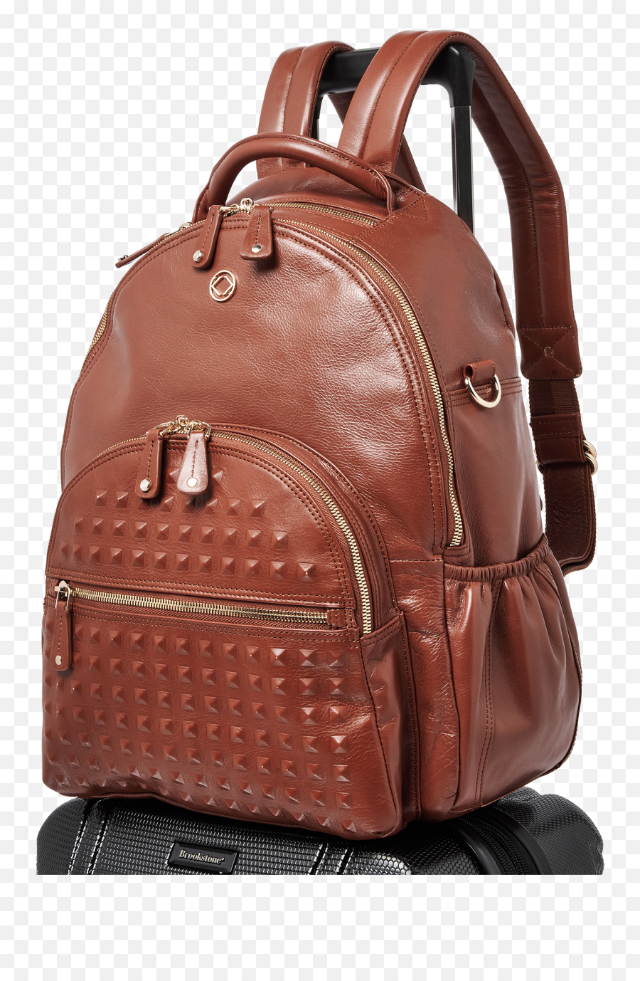 Studded Leather Backpack - Solid Emoji,Backpacks Bags Crossbody Shoulder W Emojis