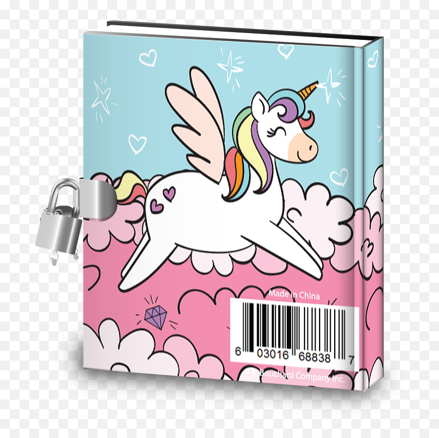 Gift Idea Rainbow Unicorn Kids Diary With Lock - Unicorn Emoji,Emojis Unicorn Lupita