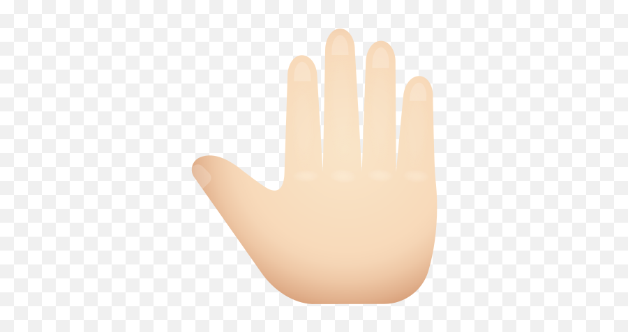 Raised Back Of Hand Light Skin Tone Icon - Sign Language Emoji,Raised Hand Man Emoji