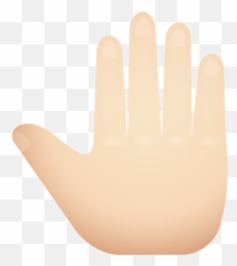Raised Back Of Hand Light Skin Tone Icon - Sign Language Emoji,Raised Hand Man Emoji