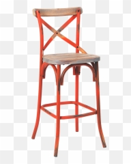 Chinese Fir Wood X Back Metal Barstool - Acme 96640 Emoji,