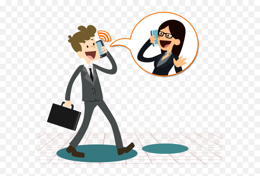Clipart Telephone Business Phone - Phone Communication Vector Png Emoji,Businessman Emoji