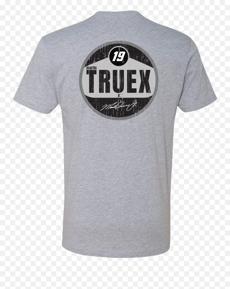 Martin Truex Jr 19 Menu0027s Defender Heather Gray Unisex T - Shirt Dtg Short Sleeve Emoji,Nascar Playoff Emojis