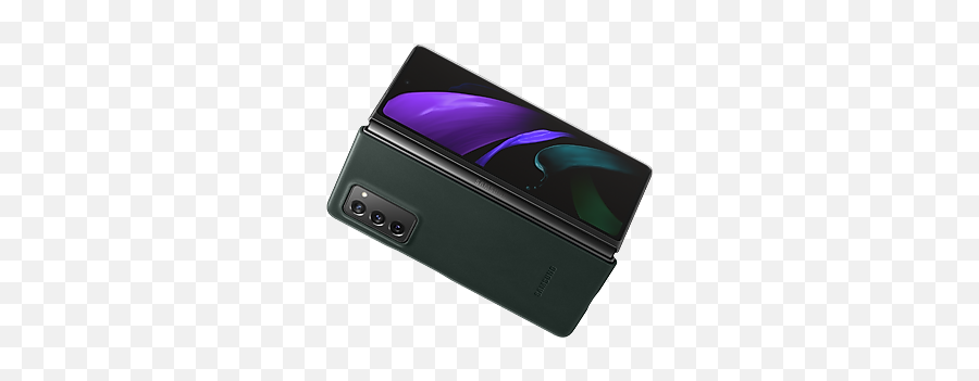 Galaxy Z Fold2 5g Leather Phone Case - Portable Emoji,Lg Emojis Battery Mood