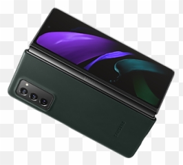 Galaxy Z Fold2 5g Leather Phone Case - Portable Emoji,Lg Emojis Battery Mood