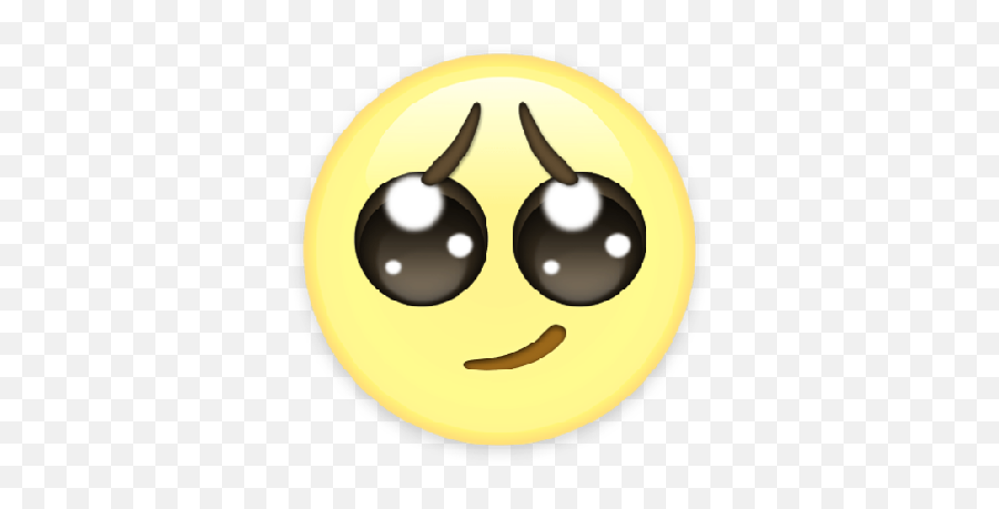 Sweet Sad Smutek Emoji Sticker - Urocze Emoji,Cute Watery Eyes Emoticon