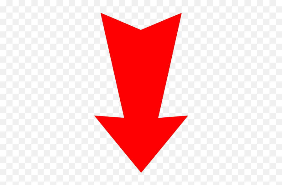 Red Arrow Down 4 Icon - Icon Red Arrow Down Emoji,Red Down Arrow Emoticon