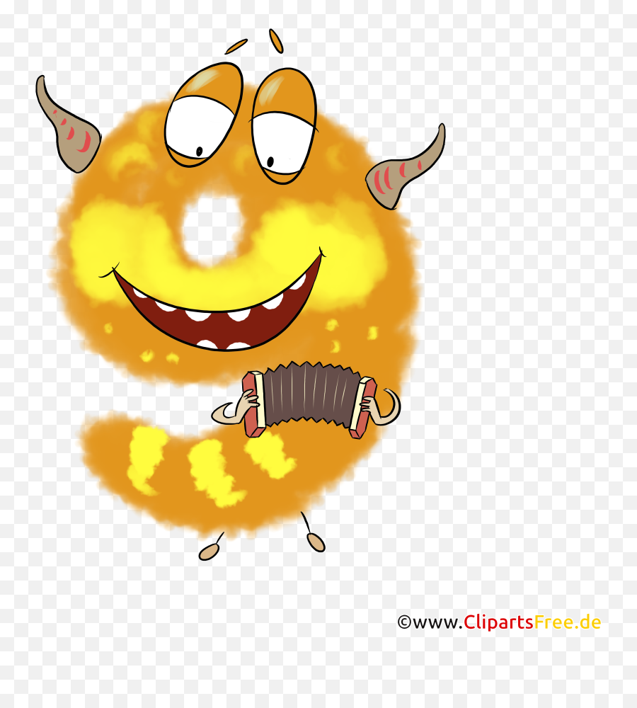 Monster Clipart 9 Neun Deko Zum Geburtstag Emoji,Geburtstags Emoticon