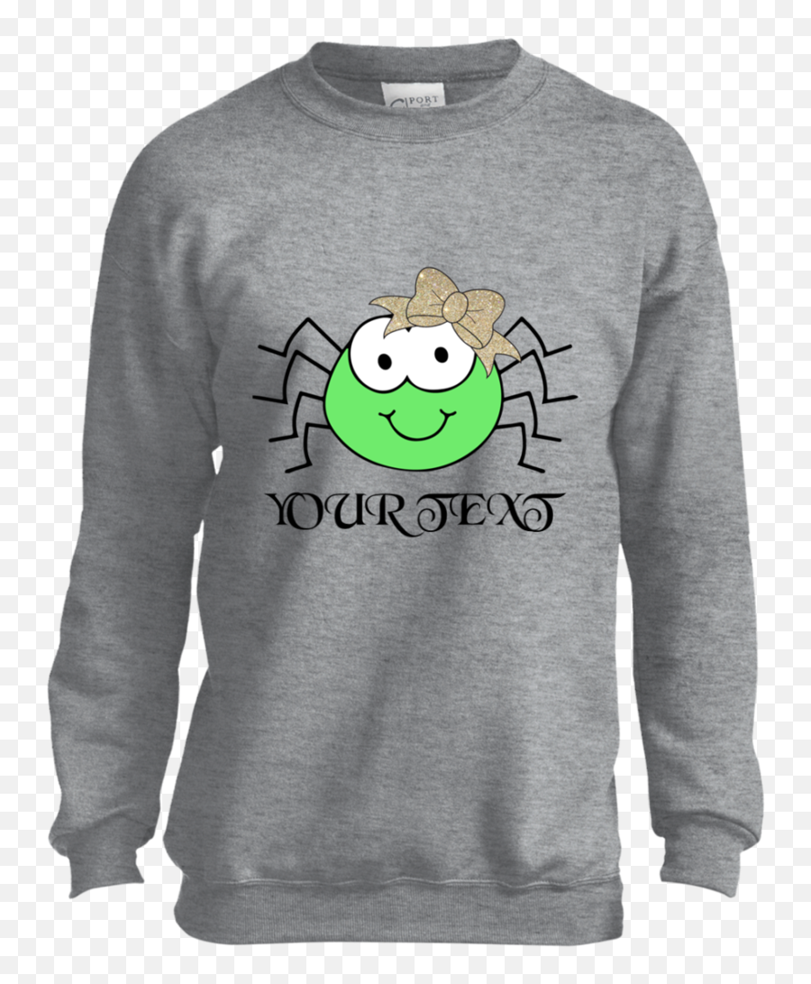 Halloween Spider Girl Cute Funny Youth Ls Shirtsweatshirt Emoji,;-;- Spider Emoticon