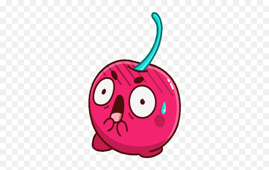 Hot Cherry Fear Sticker - Hot Cherry Fear Surprise Emoji,Sad Sun Emoji Animated Gifs