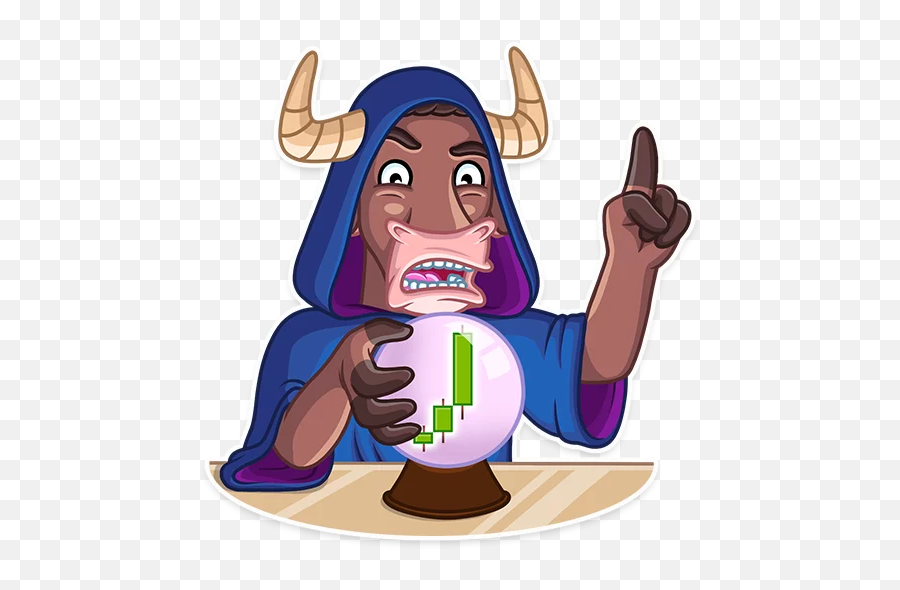 Telegram Sticker From Bull U0026 Bear Pack Emoji,Emoji Bull Horn