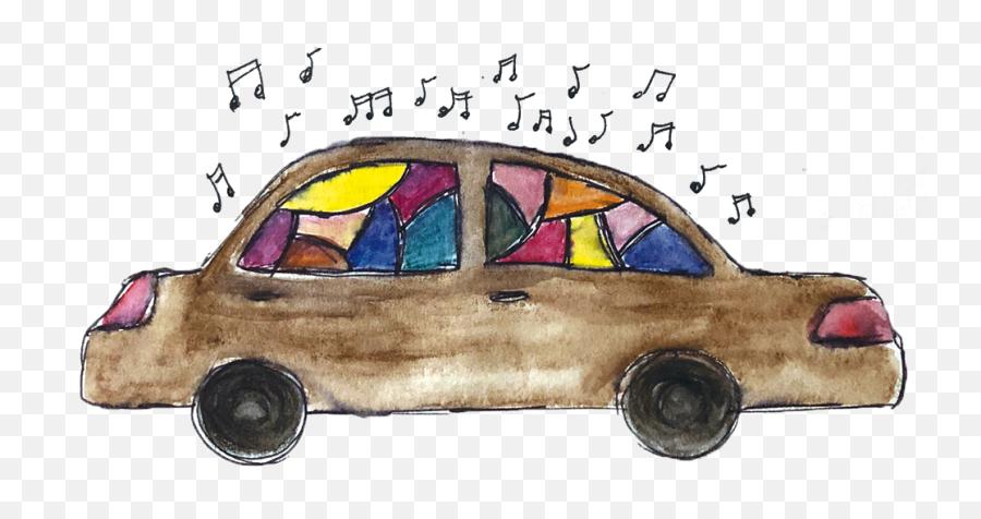 In Chapels Of Music And Steel - Music And Car Drawing Emoji,She Said I Drove Her Away With My Emotions