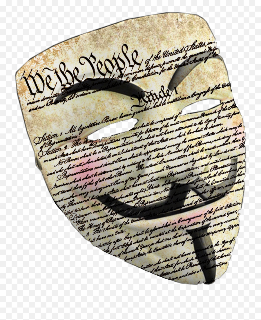 Anon Mask Usa Sticker - Happy Emoji,Emoji Us Constitution