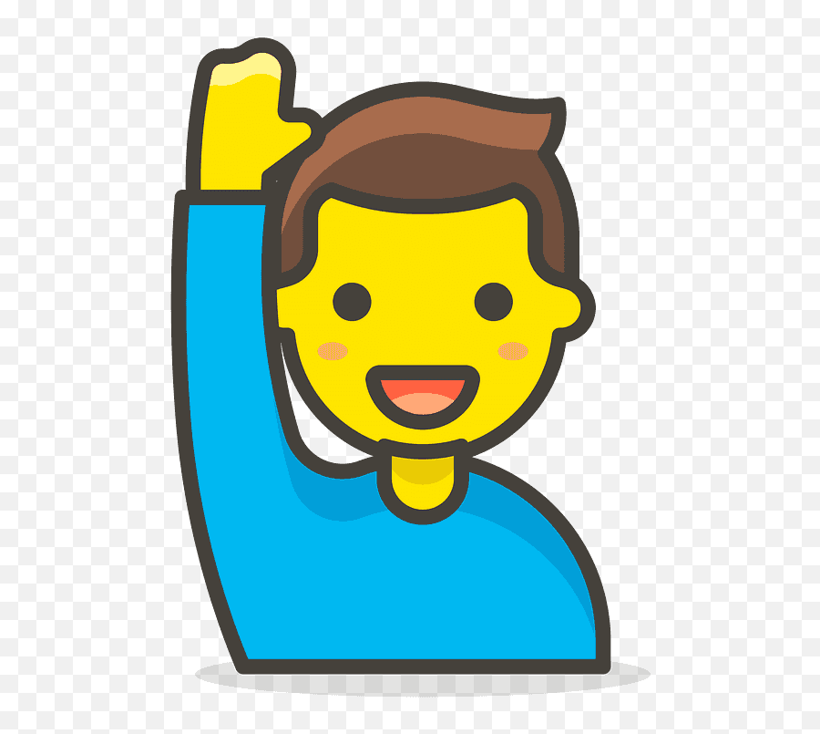 Man Raising Hand Free Icon Of 780 - Person With Raised Hand Icon Emoji,Raising Hands Emoji