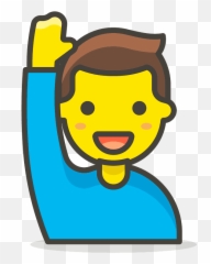 Man Raising Hand Free Icon Of 780 - Person With Raised Hand Icon Emoji,Raising Hands Emoji