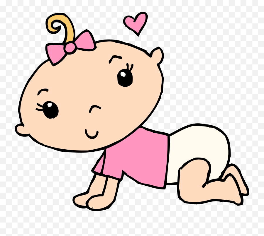 Baby Girl Girl Clipart Free Clipart - Cute Baby Clipart Black And White Emoji,Baby Girl Emoji