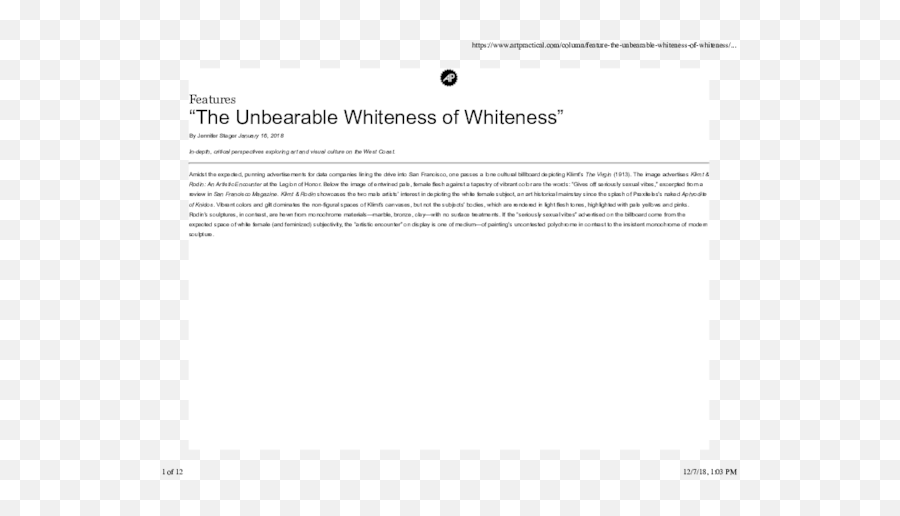 Pdf U201cthe Unbearable Whiteness Of Whitenessu201d Jennifer - Document Emoji,Heston Emoji