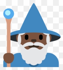 Mage Emoji With Dark Skin Tone Meaning - Black Wizard Emoji,Moustache Emoji