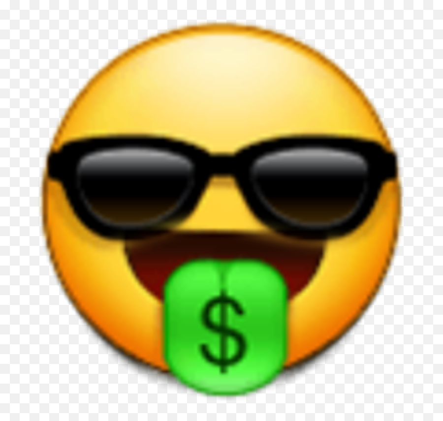 Emoji Create Change Glases Cash Sticker - Happy,Victorian Text Emoticon