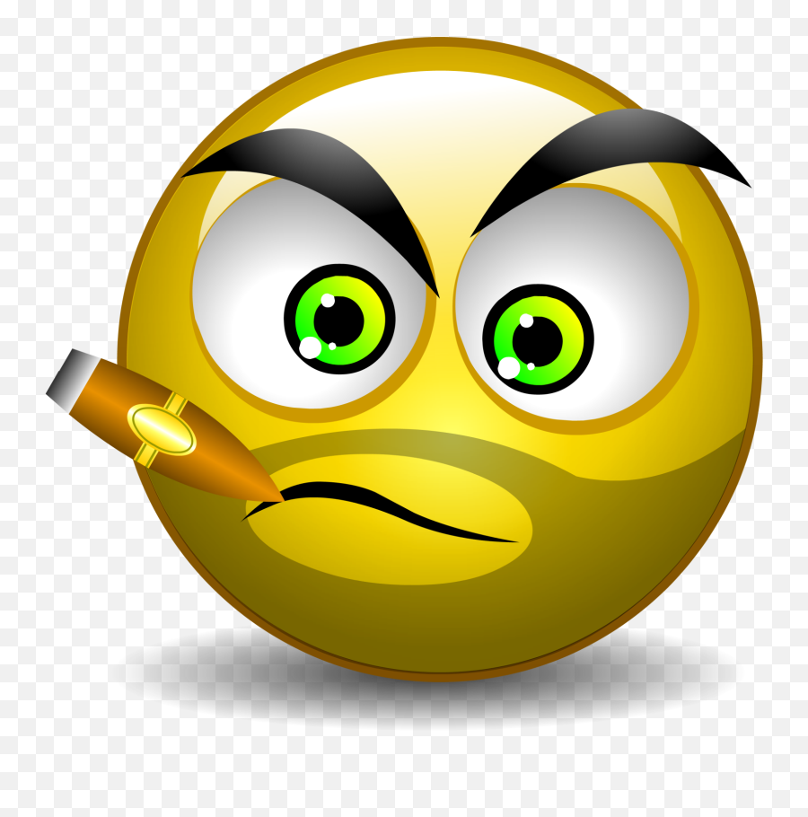 Pin En No Yes Smoking - Cigar Emote Emoji,Smoking Emoticon