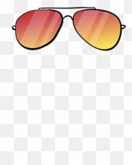 Download Goggles Sunglasses Yellow - Cartoon Aviator Glasses Png Emoji,Emotion Sunglasses Brain Waves