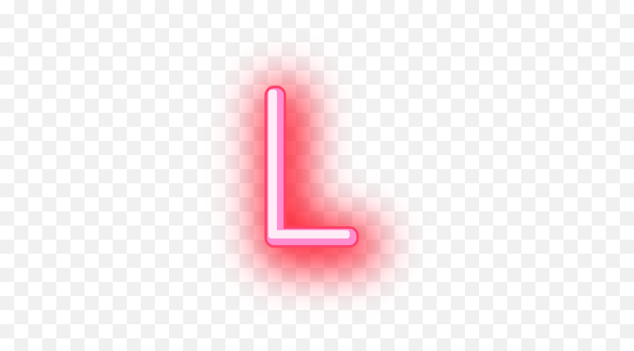 Letterl Letter Neonletter L Neon - Red Neon L Transparent Emoji,Pink With Emoji Letter L
