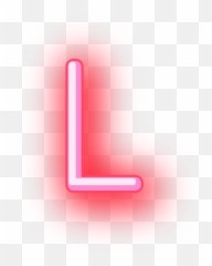 Letterl Letter Neonletter L Neon - Red Neon L Transparent Emoji,Pink With Emoji Letter L