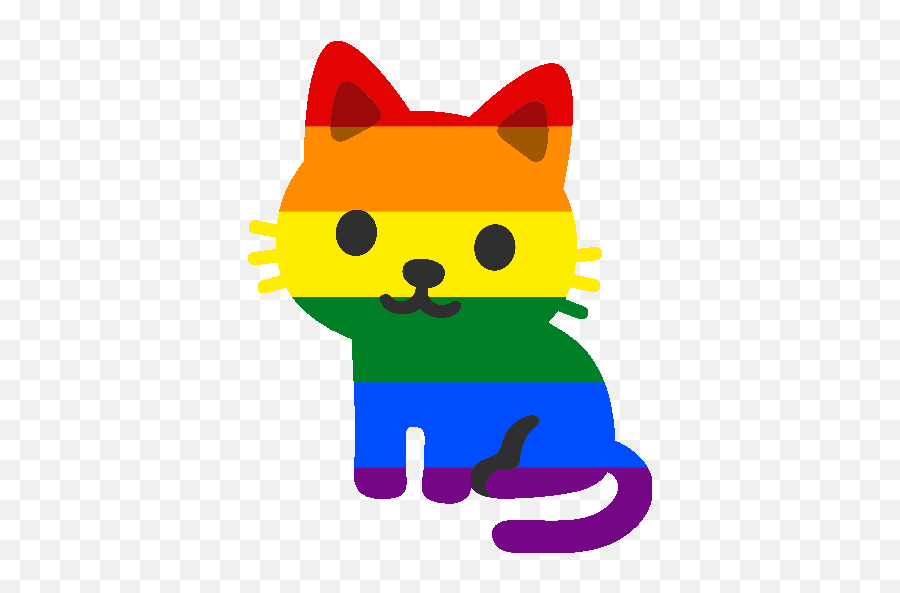 Gaykitty - Discord Emoji Lgbt Cat Discord Emoji,Discord Emojis Trans Flag