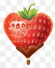 Coeurs Amour - Page 10 Strawberry Hearts Strawberry Emoticon Chocolate Covered Strawberry Heart Png Emoji,0-0 Emoticon