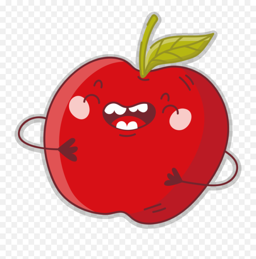 Laughing Apple Hoodie - Superfood Emoji,Anime Emotions Laughing