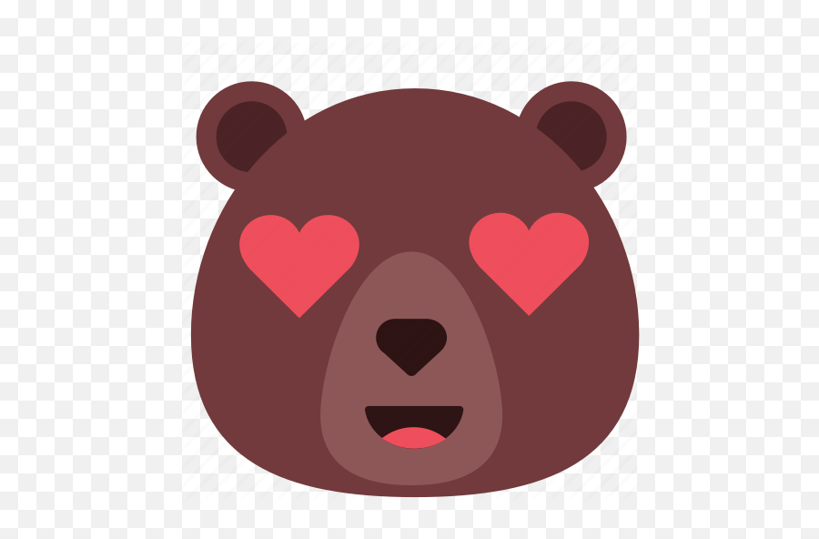 Bear Emoji Emoticon Love Romantic - Love Bear Emoji,Bear Emoji