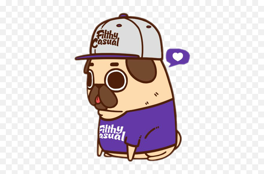 Puglie Puglife Pug Filthy Sticker By Aylen Alarcon - Puglie Pug Filthy Casual Emoji,Puglie Pug Emojis