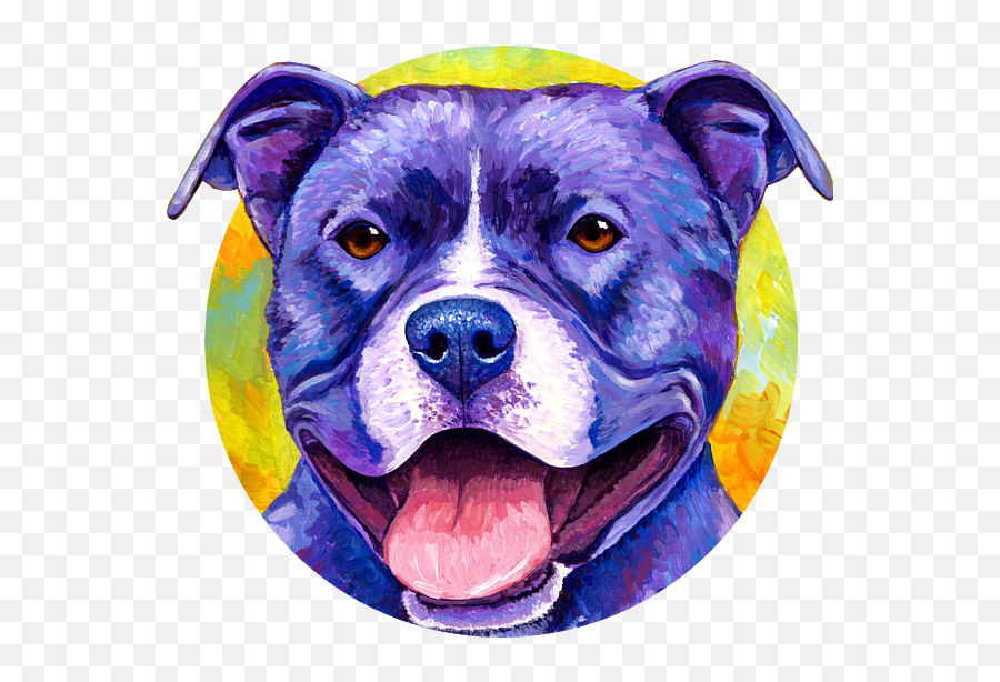 Peppy Purple Pitbull Terrier Dog Womenu0027s Tank Top For Sale - Pitbull Art Emoji,Pitbulls Read Emotion