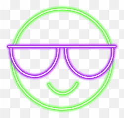 Emoji Glow Smile Neon Green Sticker Freetoedit Mimi Fte,Green Smiley Emoticon