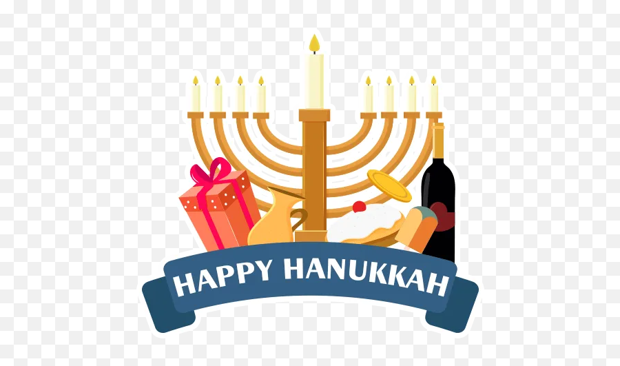 Happy Hanukkah By Marcossoft - Sticker Maker For Whatsapp Emoji,Menorrah Emoticon