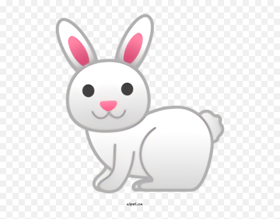Holidays Rabbit Cartoon White For Easter - Easter Clipart Easter Bunny Emoji,Bunny Emoji