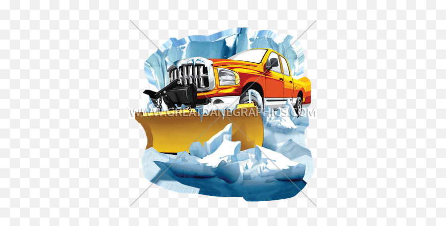 Snow Plow Production Ready Artwork For T - Shirt Printing Emoji,Truck Linkedin Emoji