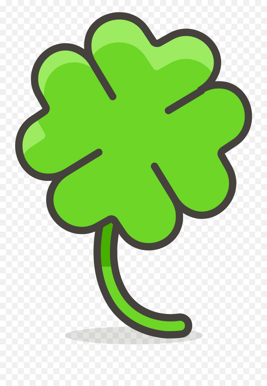 516 - Four Leaf Clover Emoji Png,Green Leaf Emoji