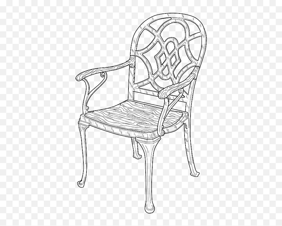 Garden Chair Line Drawing Emoji,Animasi Emotion
