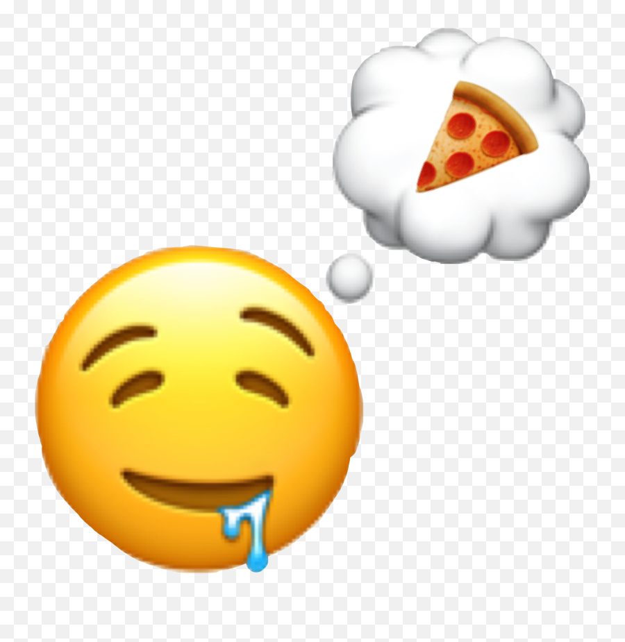 Emoji Pizza Pizzaemoji Sticker - Drooling Face Emoji,Pizza Emoji Transparent