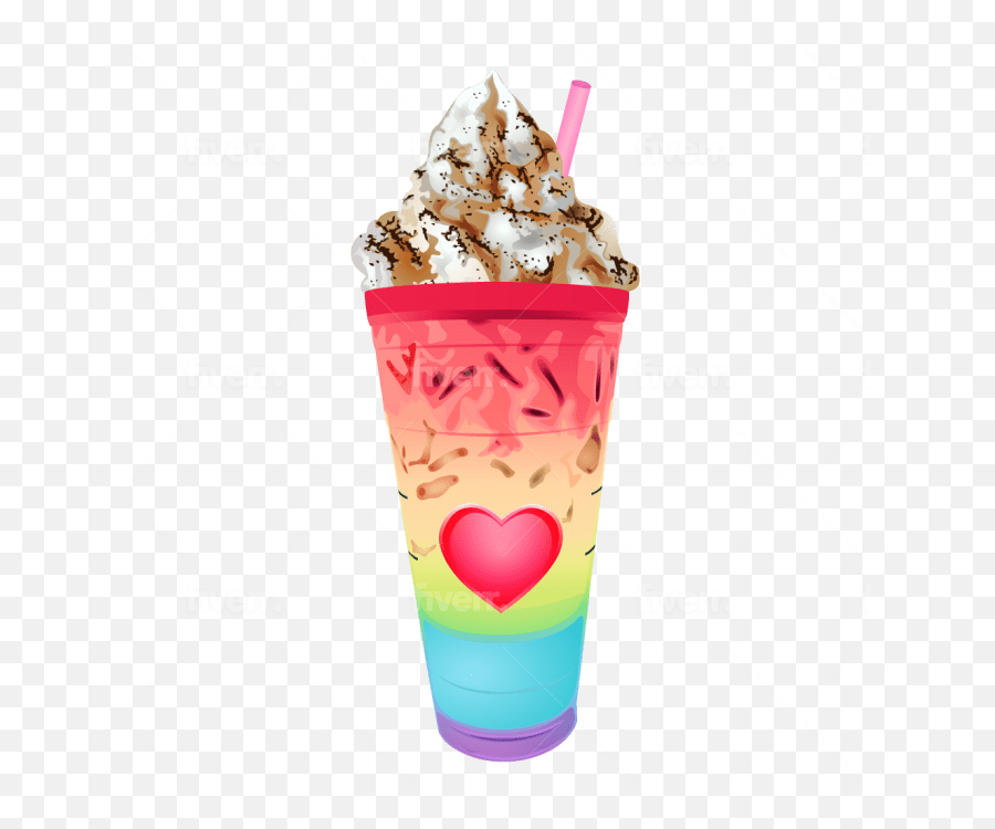 Design Custom Emoji Professionally - Knickerbocker Glory,Milkshake Emoji