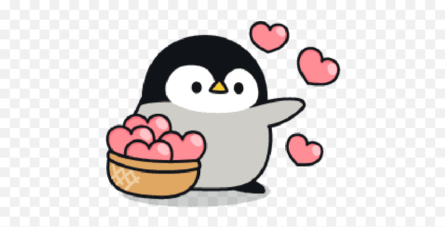 Pinguino Tierno Bonito Lindo Love - Love Penguin Tenor Gif Emoji,Emojis De Pinguinos Utilizables