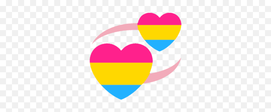 Discord Emojis List - Pansexual Heart Flag Discord Emojis,Discord Heart Emoji