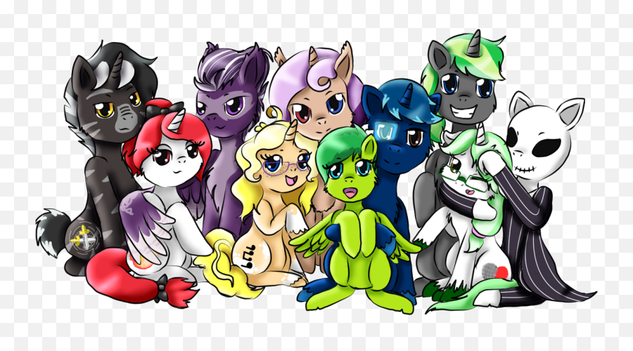 2521549 - Safe Oc Simple Background Unicorn Pegasus Fictional Character Emoji,My Little Pony: Friendship Is Magic - A Flurry Of Emotions