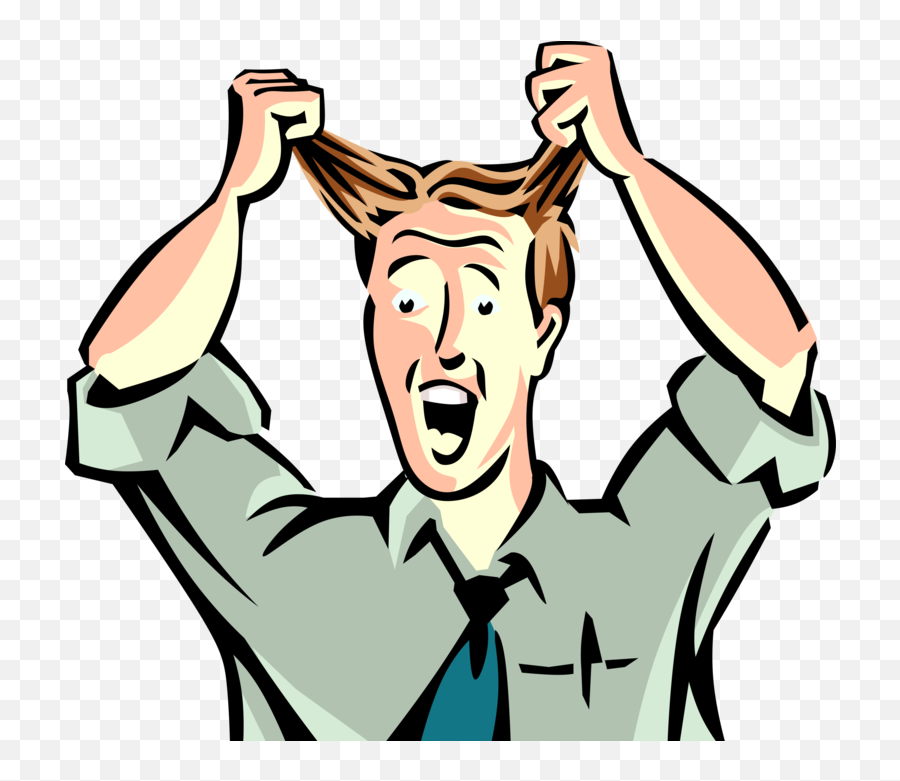 Vector Graphics Png Image With No - Man Pulling Hair Out Transparent Emoji,Businessman Emoji