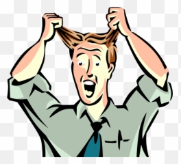 Vector Graphics Png Image With No - Man Pulling Hair Out Transparent Emoji,Businessman Emoji