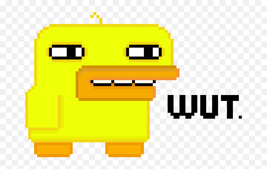 Pixel Art Gallery - Funny Duck Pixel Art Emoji,Wut Emoticon Gaia