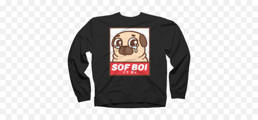 Best Cartoon Crewnecks Design By Humans - Crew Neck Emoji,Puglie Pug Emojis