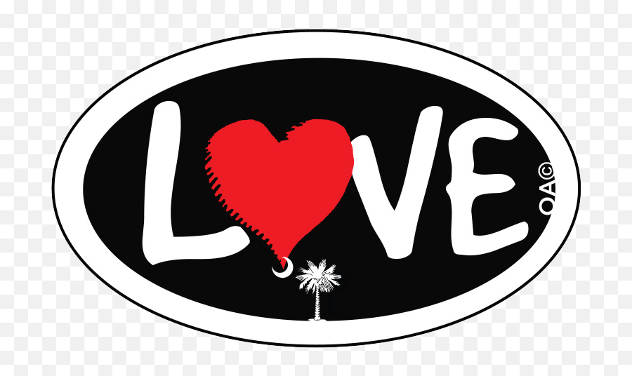 Love South Carolina Large Sticker - Language Emoji,L For Love Emoticon